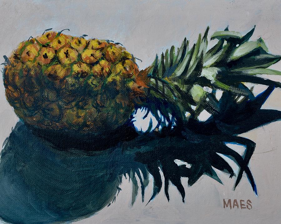 Pretty pineapple Painting by Walt Maes
