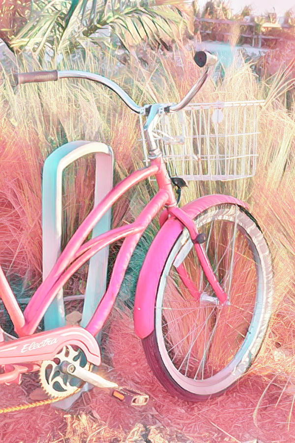 pink beach bike