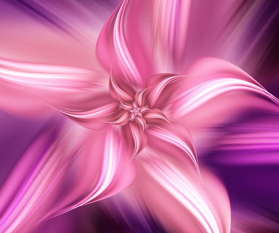 Flower Digital Art - Pretty Pink Flower by Anastasiya Malakhova