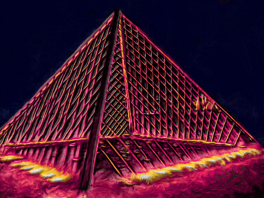 Pretty Pink Pyramid Painting by Bruce Nutting