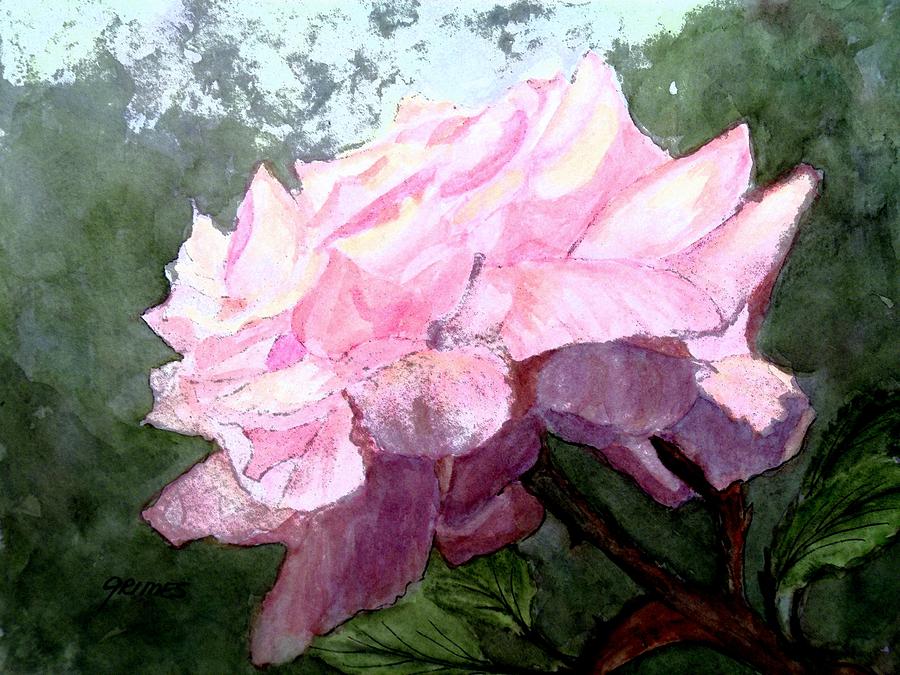Pretty Pink Rose Painting by Carol Grimes