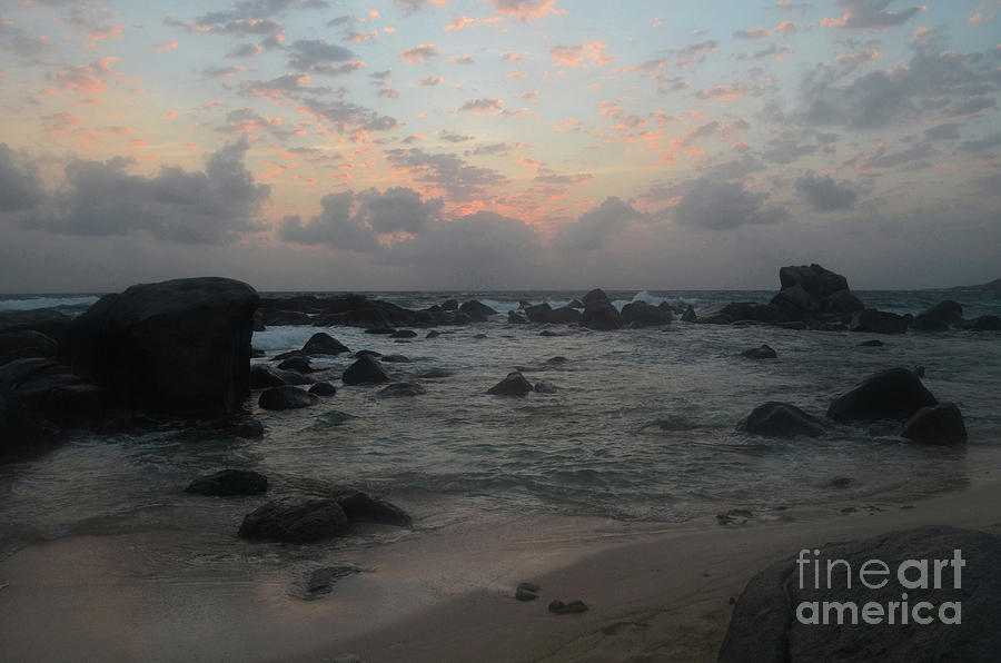 Pretty Pink Skies as the Sun Rises in Aruba Over the Coast Photograph by DejaVu Designs