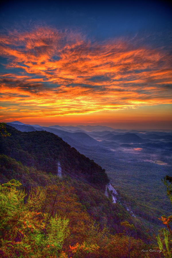 Sunset Photograph - Pretty Place Sunrise Overlook Pretty Place Chapel Greenville SC  Great Smoky Mountain Art by Reid Callaway