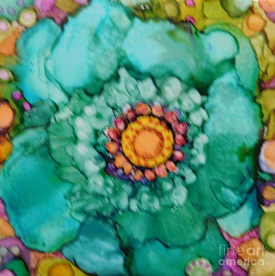 Pretty Poppy Painting by Joan Clear