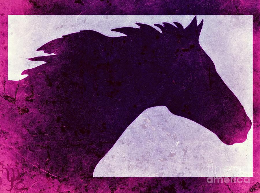 Pretty purple horse  Digital Art by Mindy Bench