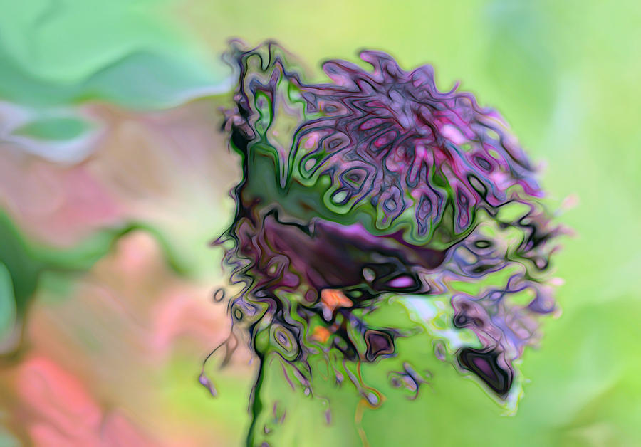 Pretty Purple Pod Digital Art by Lynellen Nielsen