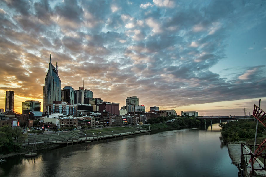 Pretty sky and Nashville skyline Photograph by Sven Brogren