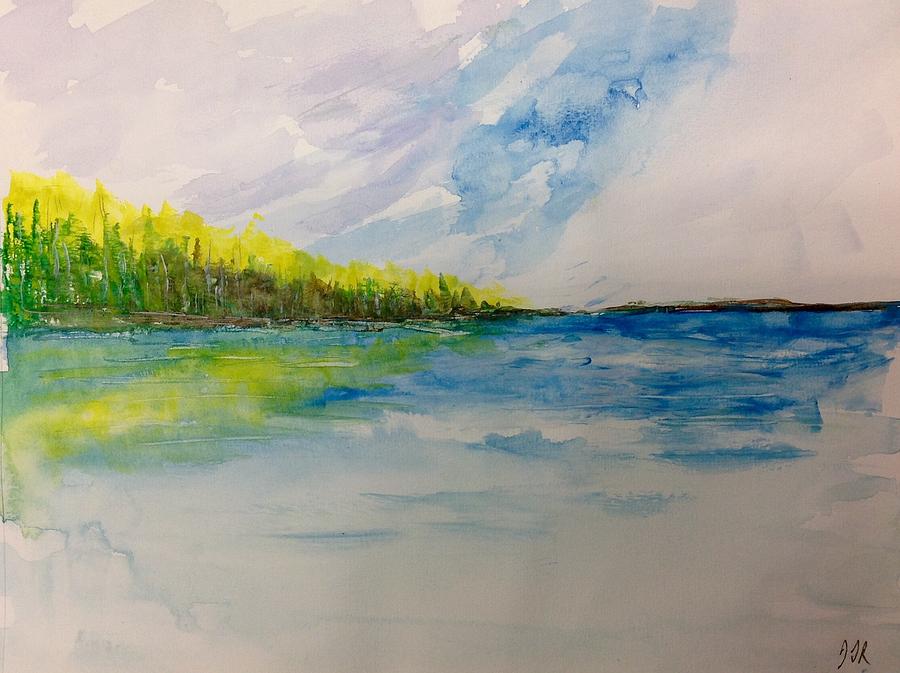 Pretty Summer Lakeside Scene No.1 Painting by Desmond Raymond