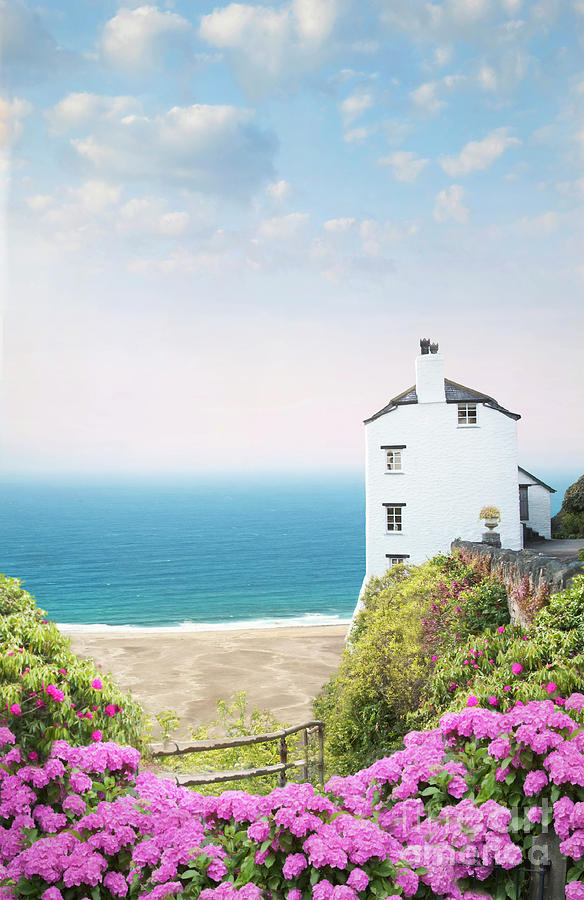 Pretty Whitewashed Cottage By The Sea Photograph by Lee Avison