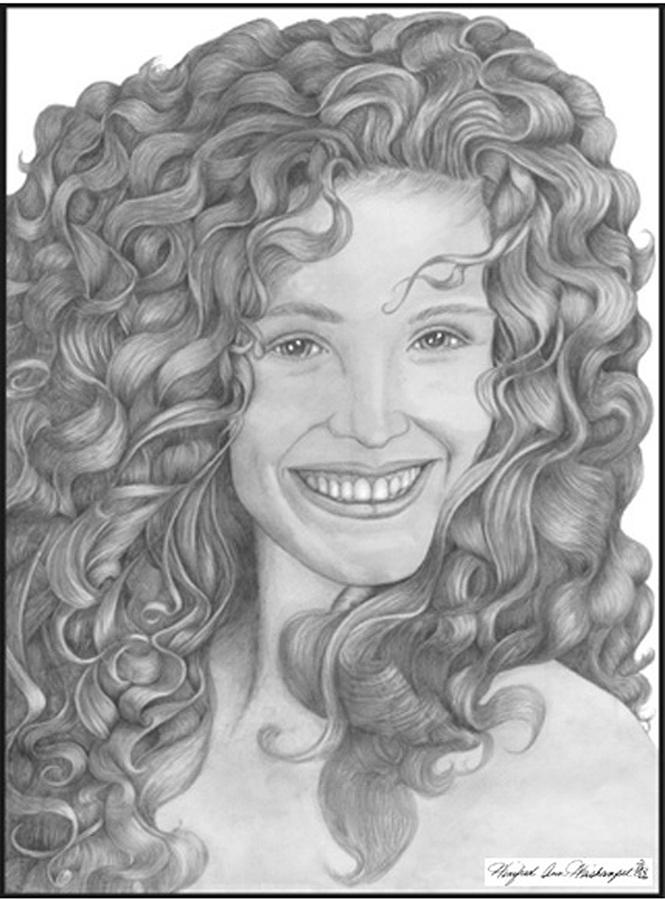 Pretty Woman Drawing by Winifred Ann Weishampel - Fine Art America