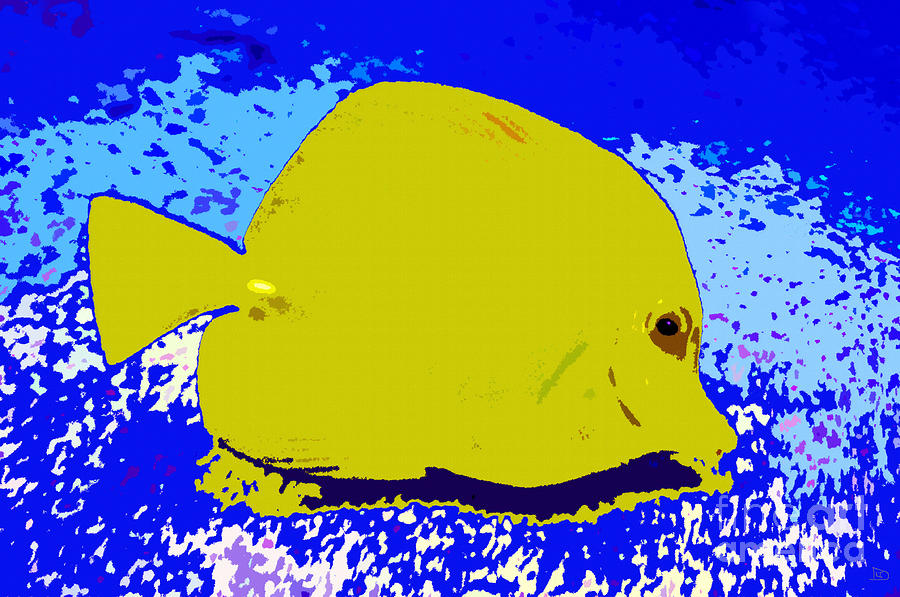 Pretty Yellow Fish Painting by David Lee Thompson