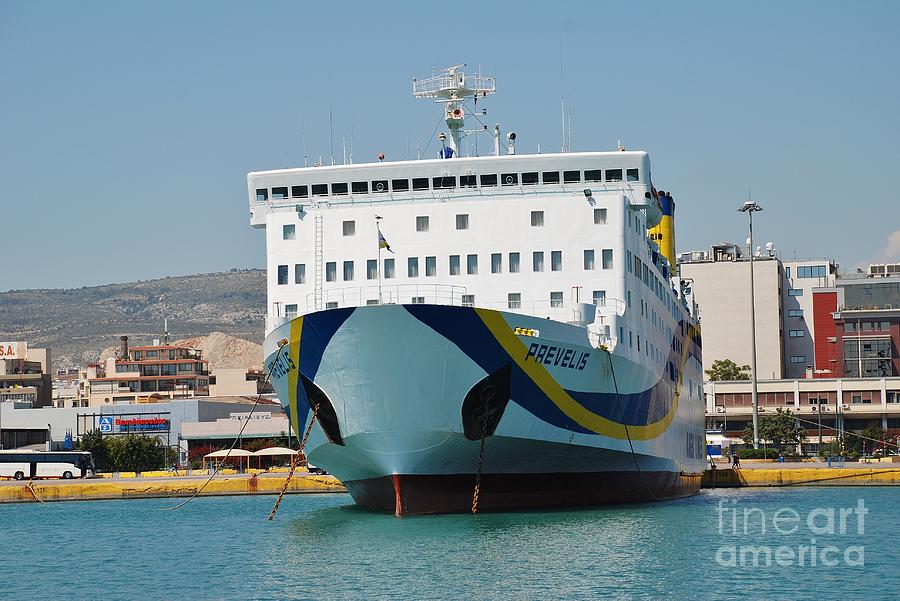 Prevelis ferry boat at Athens Photograph by David Fowler