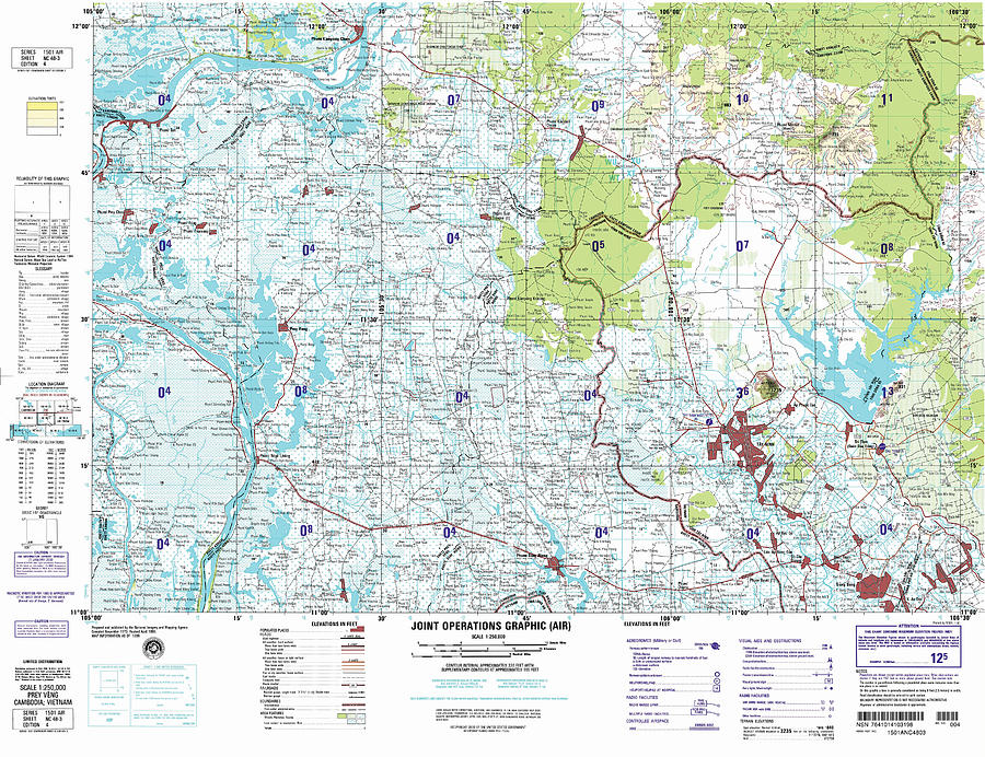 NC-48-03, Prey Vang, Joint Operations Graphic, Air, topographic map ...