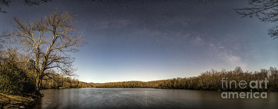 Price Lake Milky Way Panorama Photograph by Robert Loe