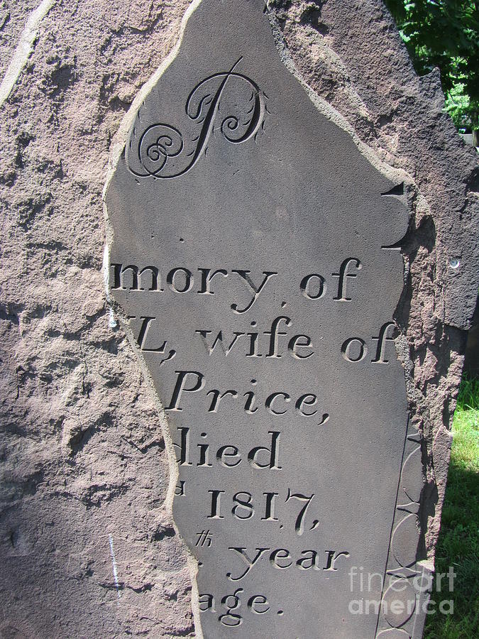 Price Tombstone 1817 Elizabeth NJ Photograph by Susan Carella