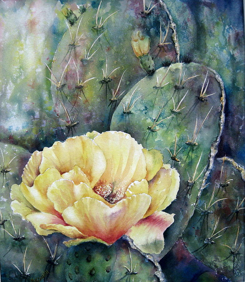 Prickly Blossom Painting by Mary McCullah
