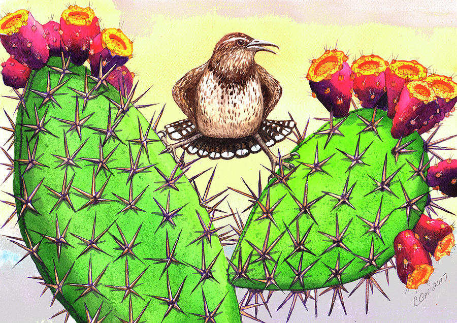 Prickly Painting by Catherine G McElroy