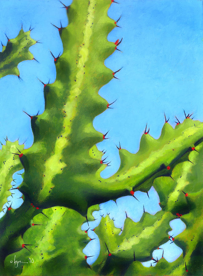 Prickly Friends Painting by Angela Treat Lyon