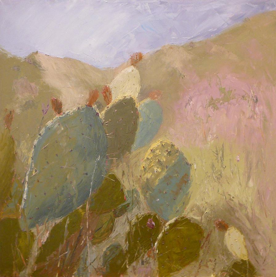 Flower Painting - SOLD Prickly in Long Canyon by Irena Jablonski
