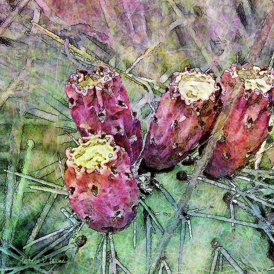 Prickly Pear Digital Art by Barbara Berney