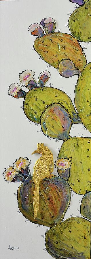 Prickly Pear Blossoms Painting by JAXINE Cummins