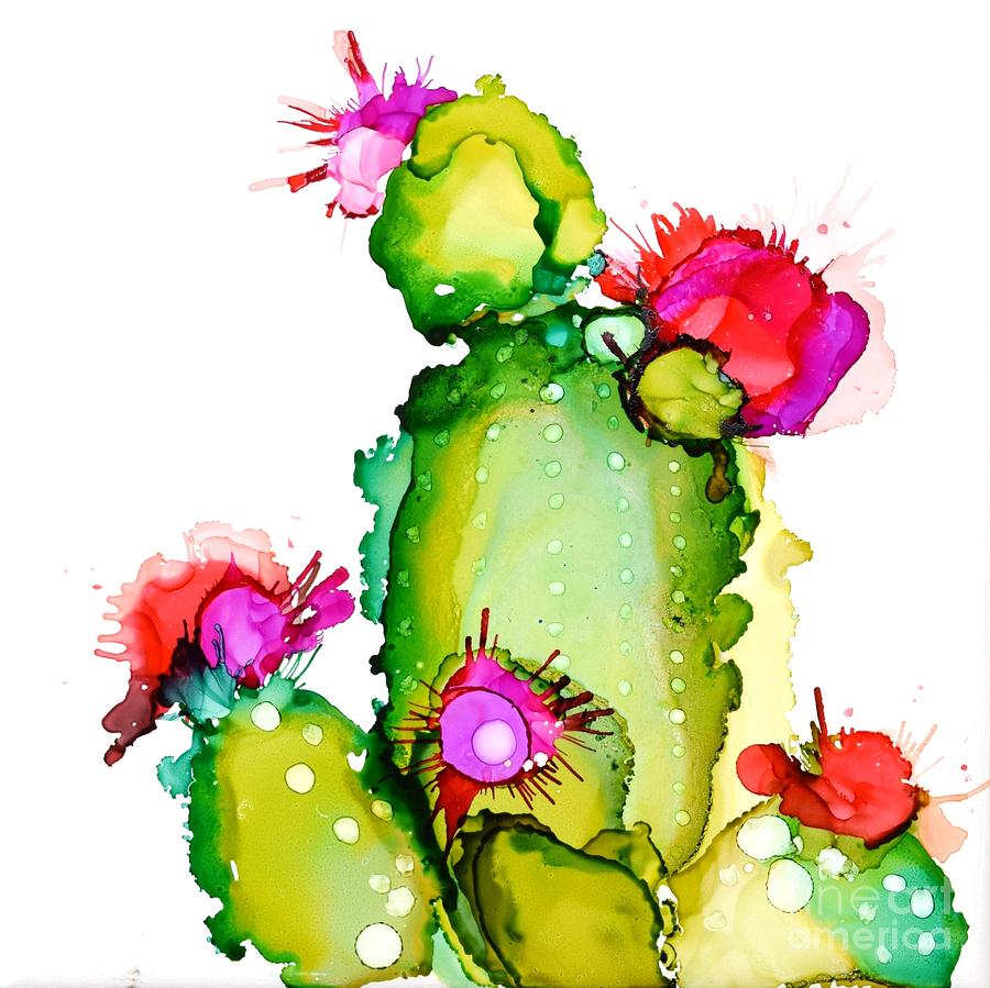 Cactus Painting - Prickly Pear Cooler by Marla Beyer