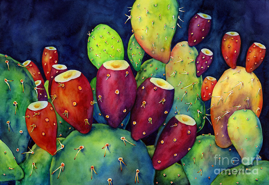Cactus Painting - Prickly Pear by Hailey E Herrera