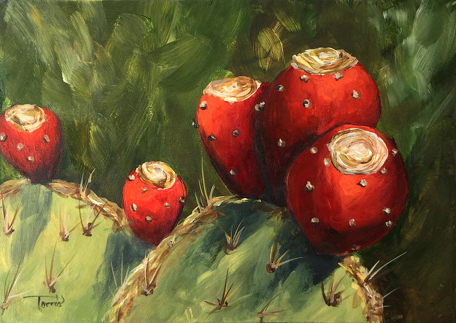 Prickly Pear III Painting by Torrie Smiley