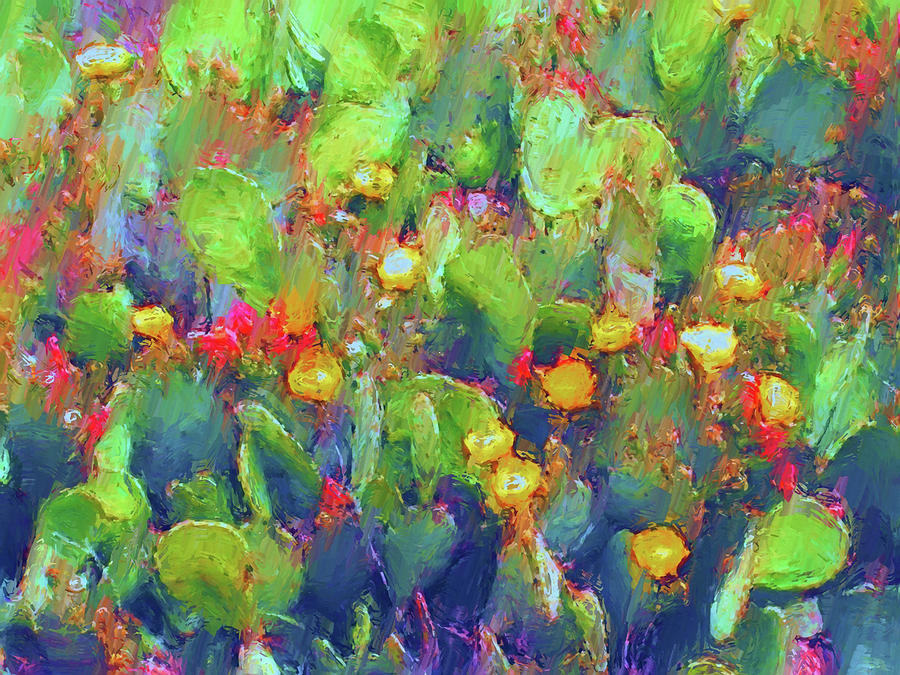 Prickly Pear Cactus Painting - Prickly Pear Painting by Two Hivelys