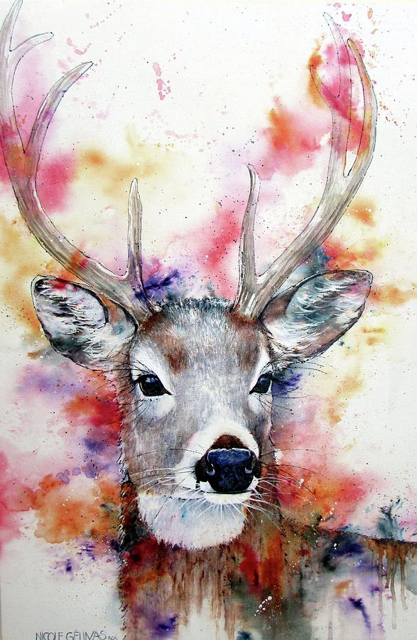 Deer Painting - Pride by Nicole Gelinas