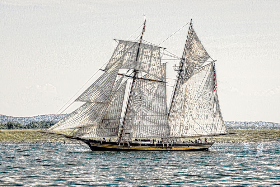 Pride of Baltimore a two masted schooner Photograph by Jack R Perry