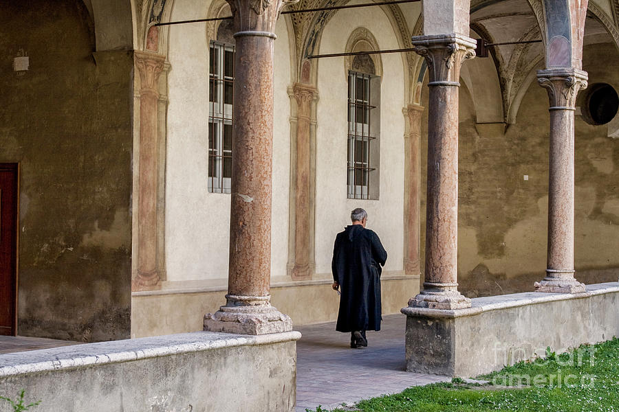 Priest in Italian convent Photograph by Patricia Hofmeester