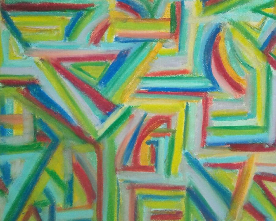 Abstract Pastel - Primary Angles  by Roy Hummel
