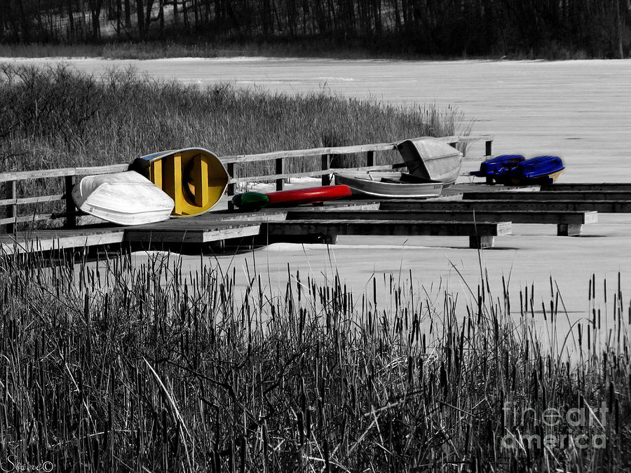 Boat Photograph - Primary Colors  How Plain Life Could Be Without by September Stone