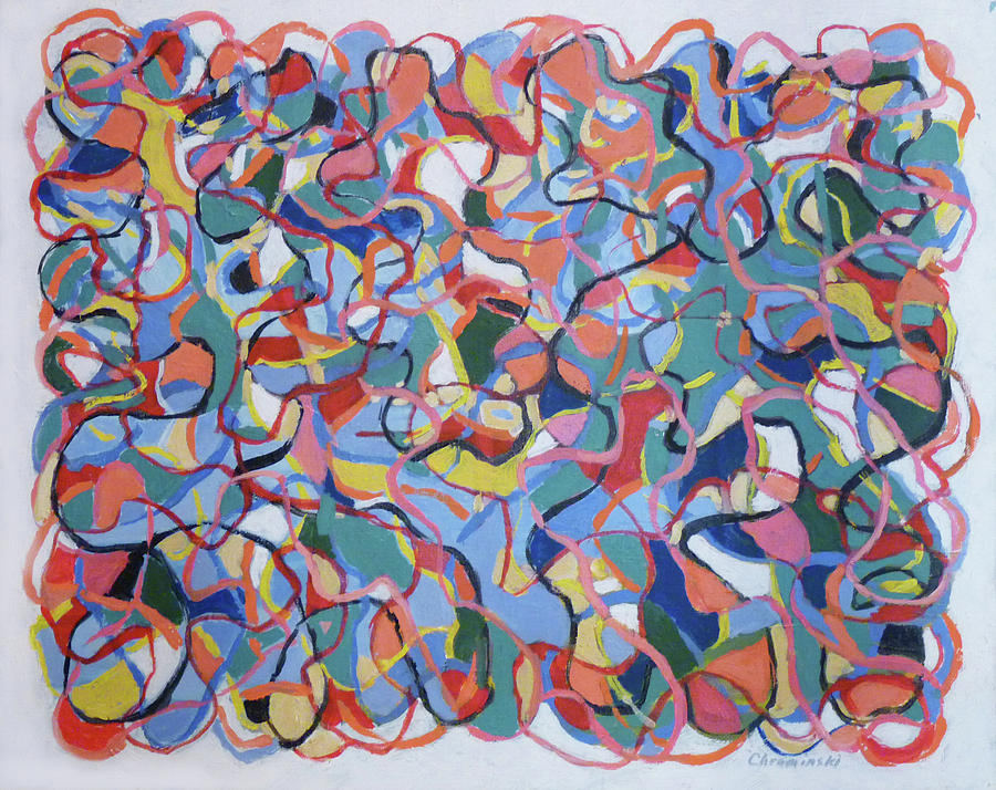 Primary Colors Swirls Painting by Stan Chraminski