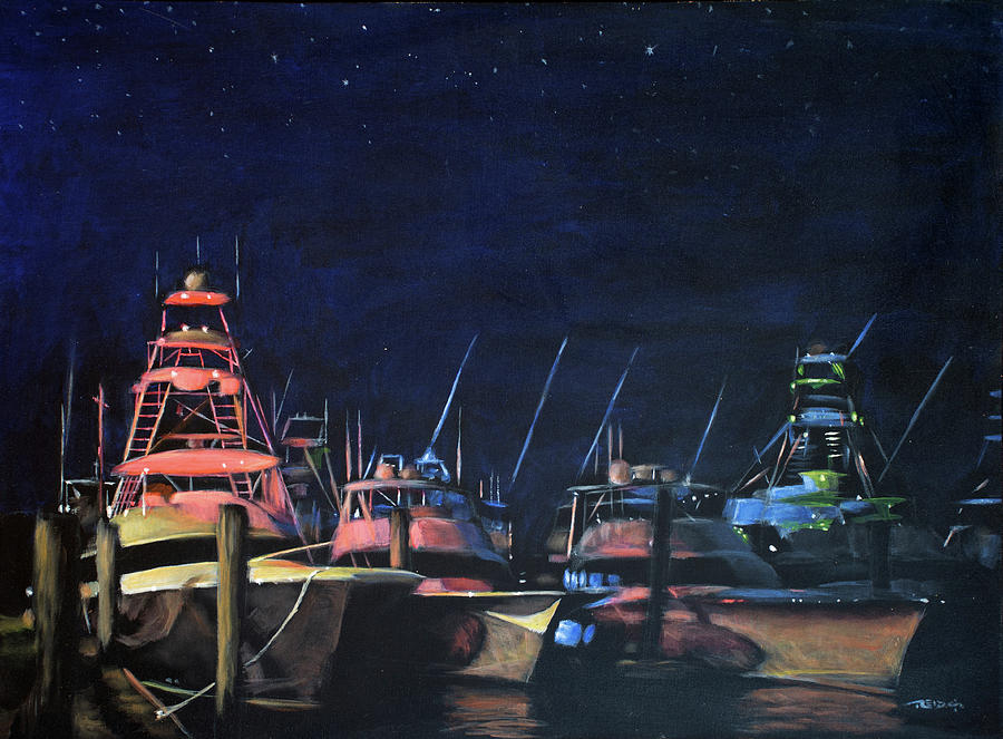 Primary Nightlights Painting by Christopher Reid