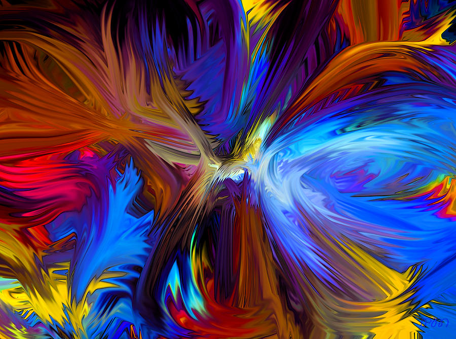Abstract Digital Art - Prime Blend 9b by Phillip Mossbarger