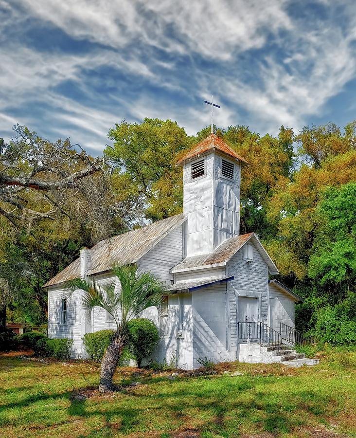 Architecture Photograph - Primitive Baptist Church Established 1896  -  MTDCH07 by Frank J Benz