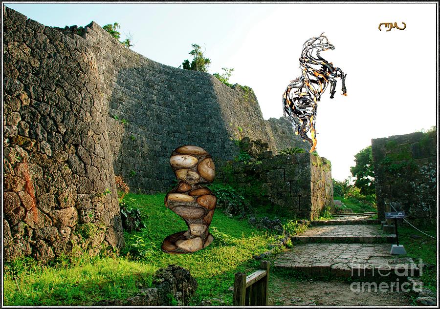 Impressionism Mixed Media - Primitive statues by Pemaro