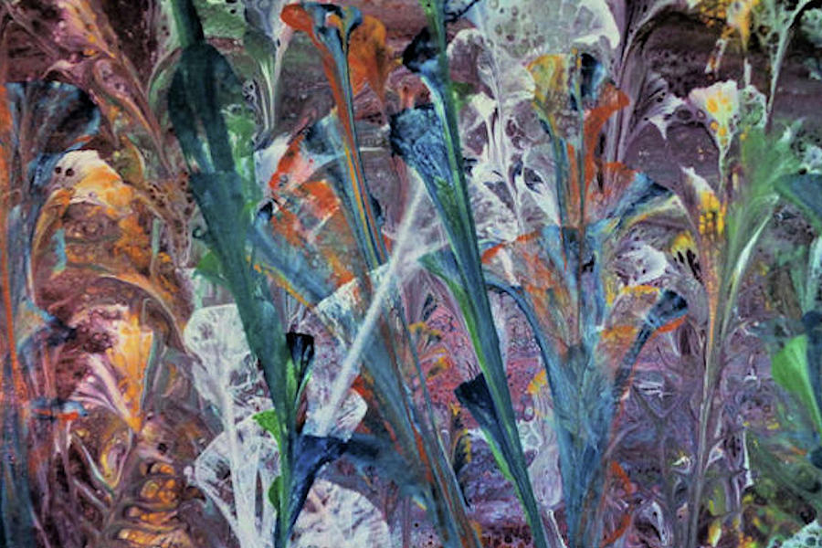 Bold Colors Painting - Primordial Garden, India by Diana Robbins Bold Colors Painting - Primordial Garden, India by Diana Robbins