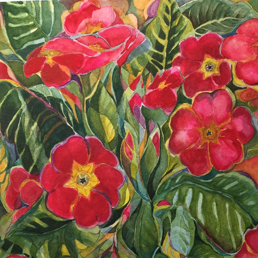 Primrose Painting - Primrose by Lynne Bolwell Primrose Painting - Primrose by Lynne Bolwell