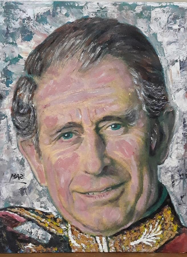Prince Charles  Painting by Sam Shaker