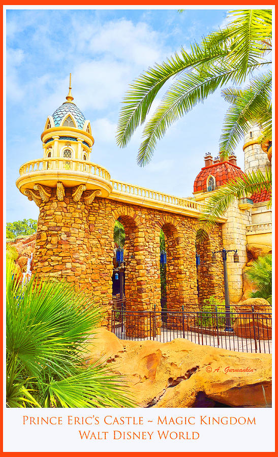 Prince Erics Castle Walt Disney World Digital Art by A Macarthur Gurmankin