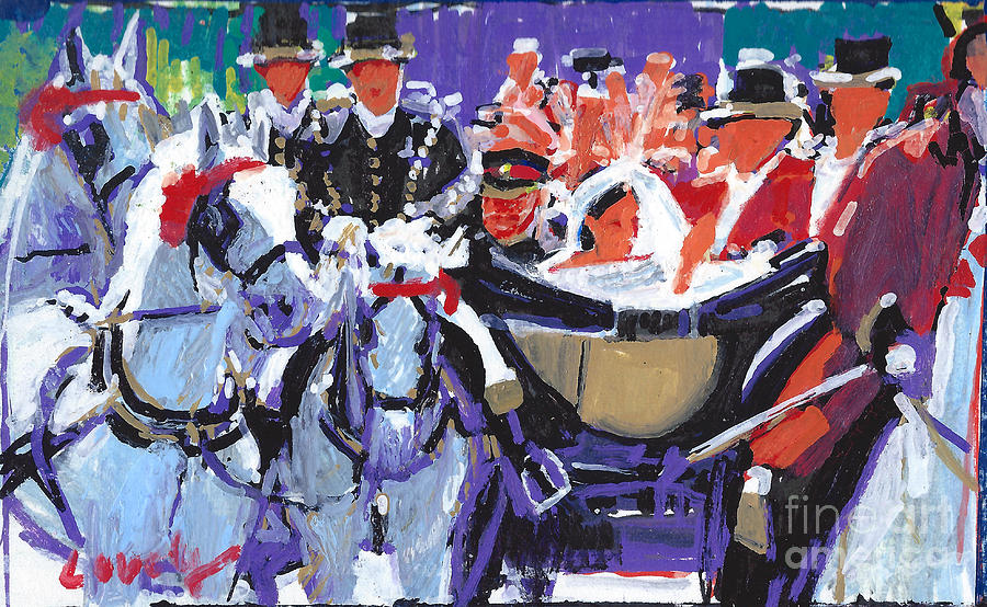 Prince Harry and Meghan Markel Royal Wedding 2018 Painting by Candace Lovely