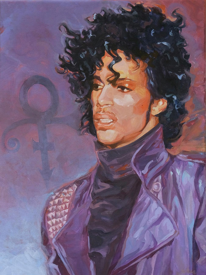 Prince - Purple Rain Painting by Shawn Shea