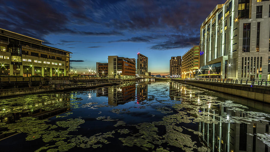 Sunset Photograph - Princes Dock - Liverpool by Paul Madden
