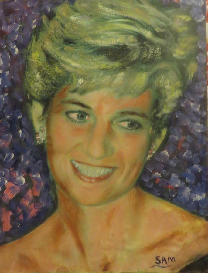 Princess Diana Painting by Sam Shaker