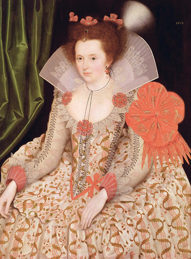 Marcus Gheeraerts Painting - Princess Elizabeth the daughter of King James I by Marcus Gheeraerts