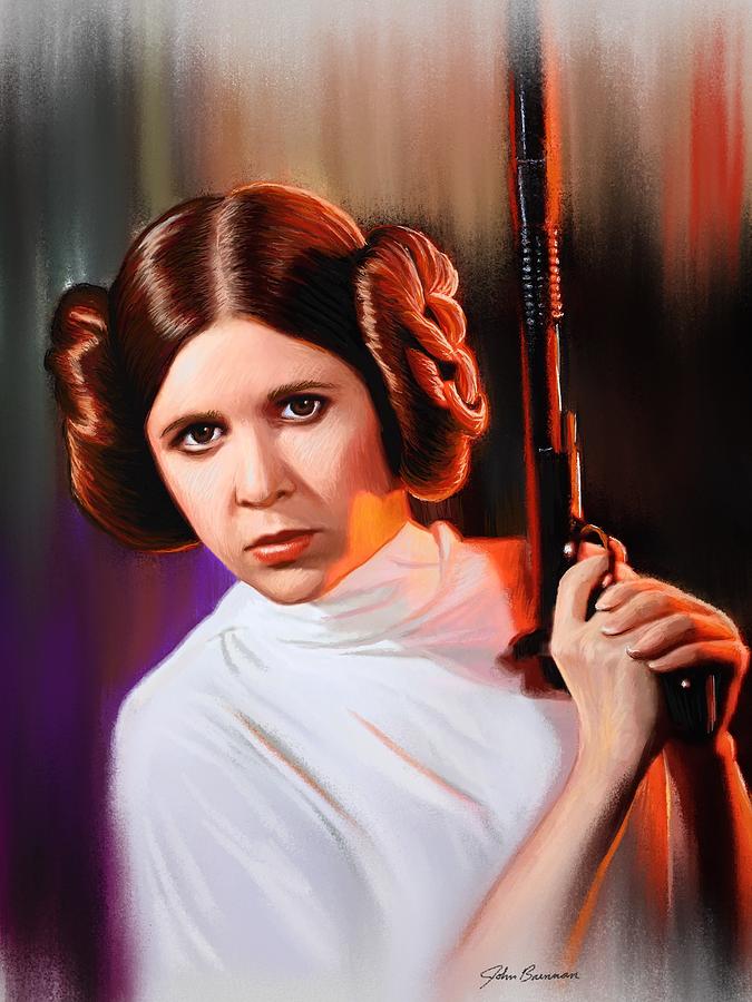 Star Wars Digital Art - Princess Leia  by John Brennan