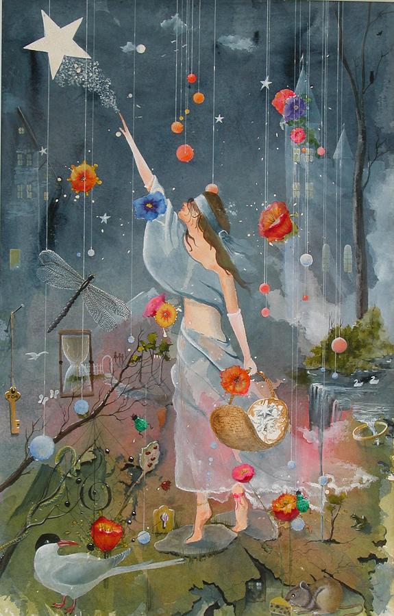 Princess Marcath - The Star Lighter Painting by Jackie Mueller-Jones